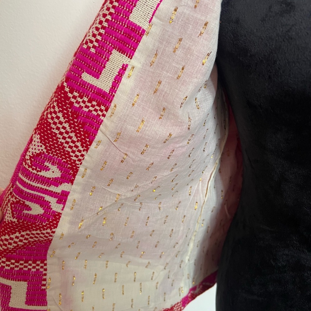 Chloe Oliver Pink & Red Woven Jacket - Picture 3 of 5